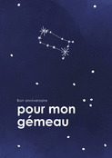 Étoiles et vœux pour mon Gémeau radieux